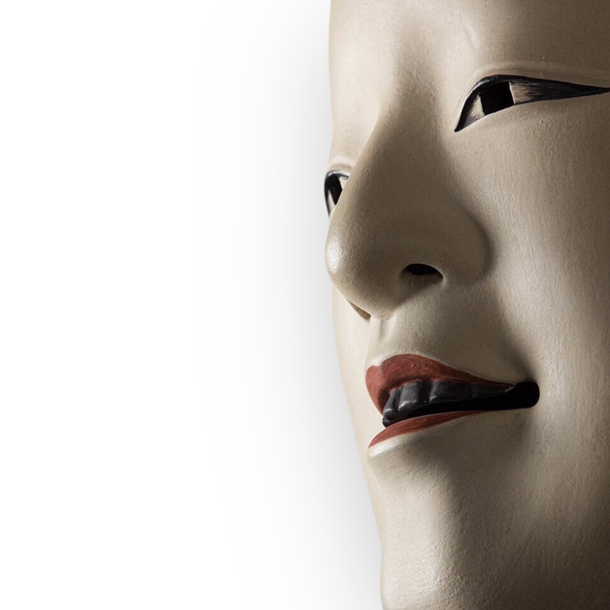 VENDU Masque du thtre Noh reprsentant Ko-Omote, Japon,19e sicle