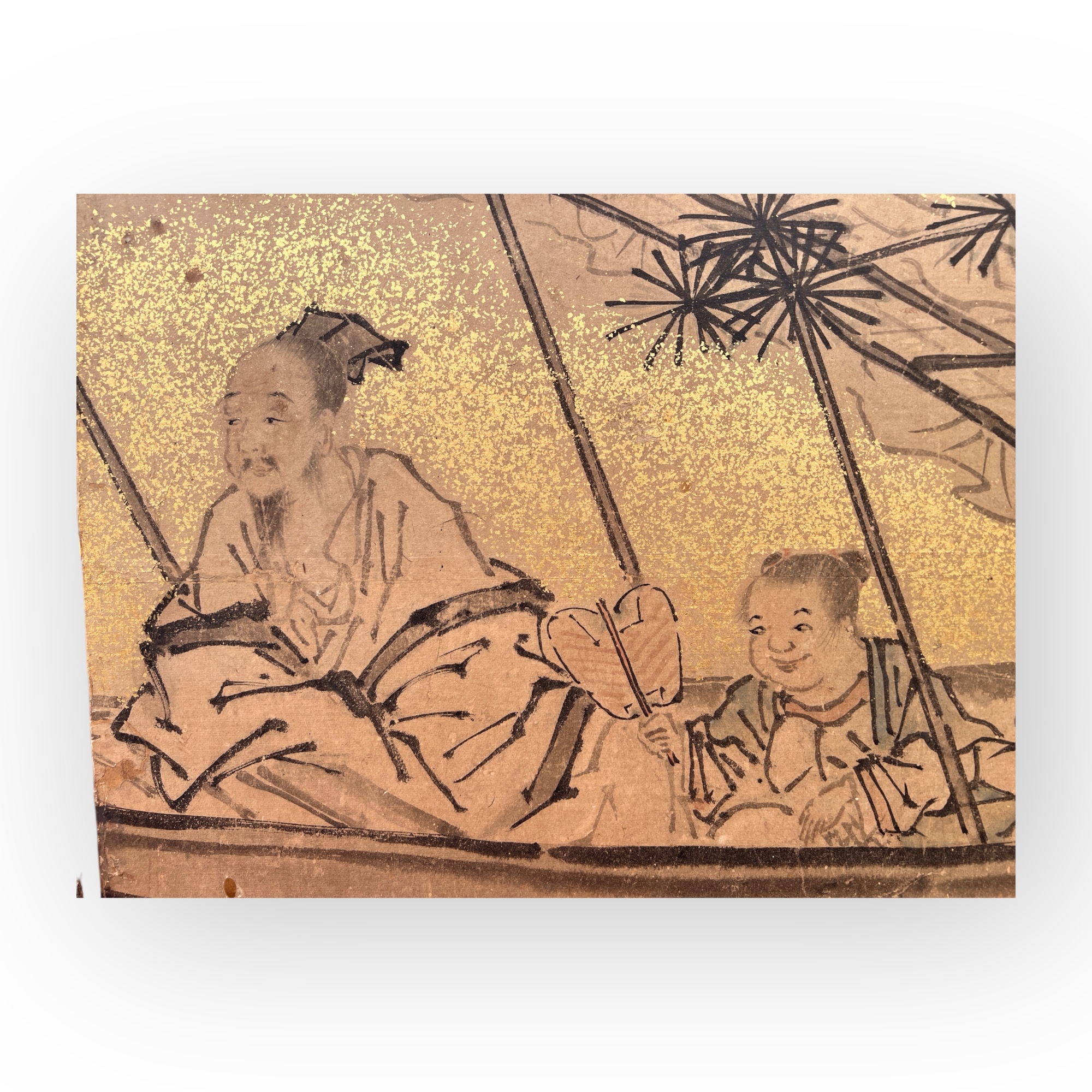 Paravent  six feuilles, cole de Kano,Japon poque Edo