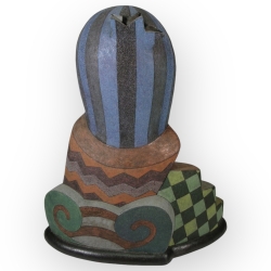 Japon, Vase sculpture, Plante Exotique, Shimura Noriyuki, vers1990
