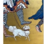 Japon, Paravent  deux feuilles, Les marchands Chinois, poque Edo.