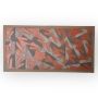 Plaque en cramique grave et maille, Asano Masaru, vers 1980.