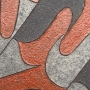 Plaque en cramique grave et maille, Asano Masaru, vers 1980.