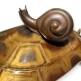 Bote  confiserie japonaise en laque, en forme de tortue, XIXe sicle