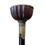 Japon  Paire de grands bougeoirs shokudai en laque noire, poque Meiji, XIXe sicle